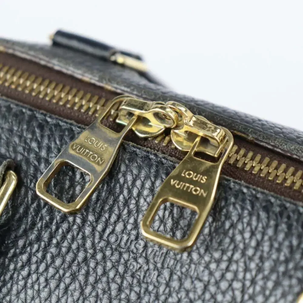 LOUIS VUITTON Black Monogram Leather Shoulder Bag